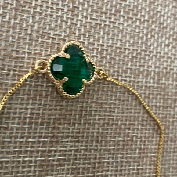 Flour leaf clover bracelet adjustable - Picture 4 of 7